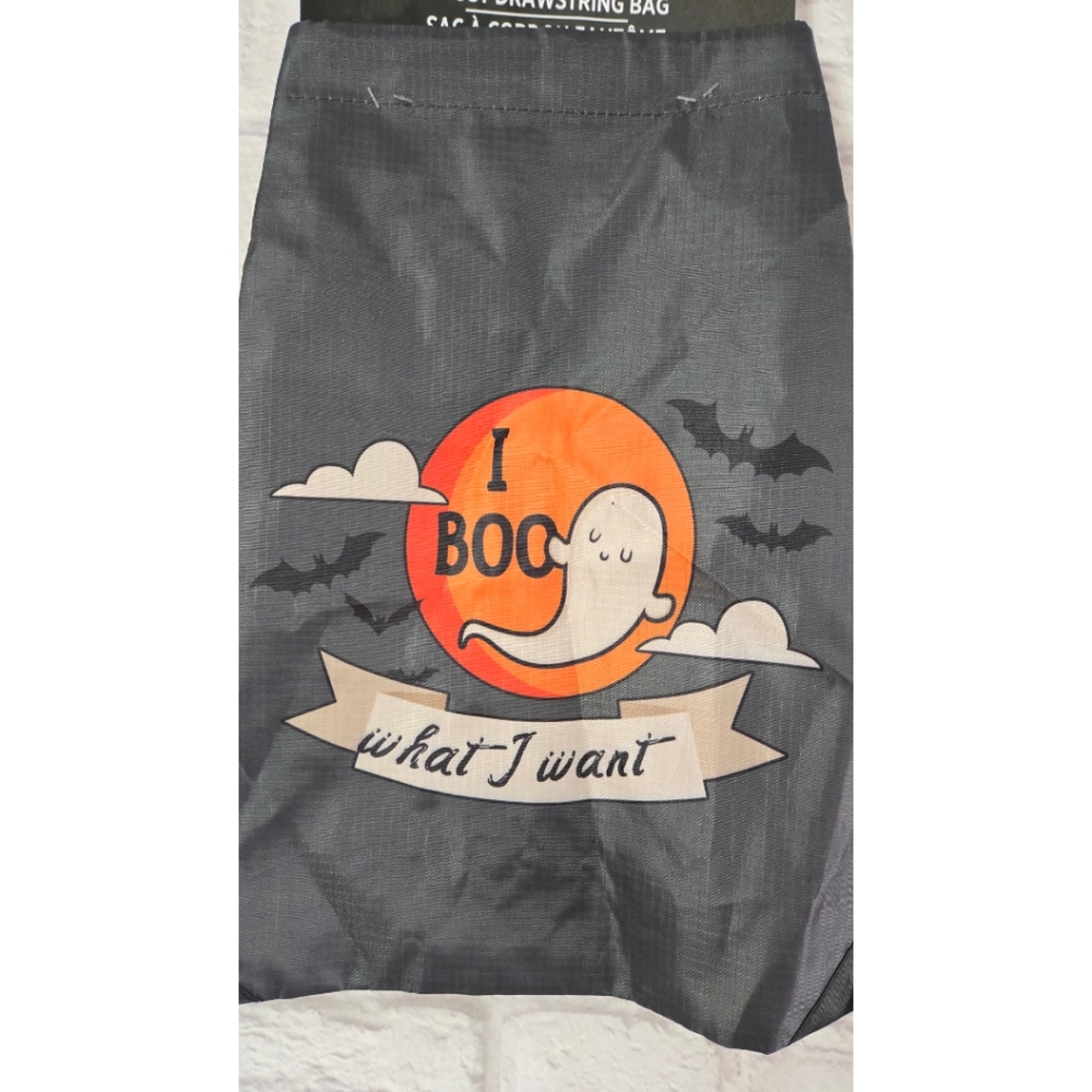 Ghost Drawstring Bag with Halloween Design - Picture 2 of 5